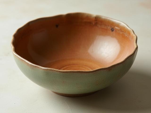 Rustikale Servierschale in Erdtönen